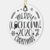 Décoration En Céramique Joyeux verrouillage Noël 2020 (Gauche)