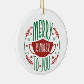 Décoration En Céramique Joyeux X - MASQUE | Corgi Famille Fun Noël (Droite)