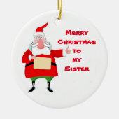 DÉCORATION EN CÉRAMIQUE ***JOYEZ NOËL À MA SOEUR*** (Devant)