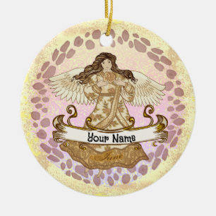 Décoration En Céramique Juin Anniversaire Ange anniversaire sur mesure orn