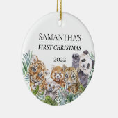 Décoration En Céramique Jungle Animaux mignons Premier Monogramme de Noël (Droite)