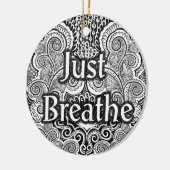 Décoration En Céramique Just Breathe - Calmer Mandala Inspiré (Gauche)