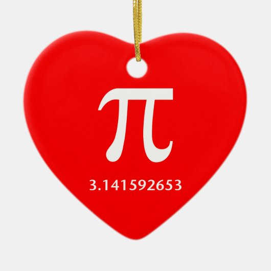 Décoration En Céramique Juste pi blanc rien plus 3,14 (Devant)