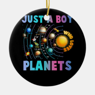 Décoration En Céramique Juste un garçon qui aime les planètes Système Sola