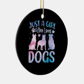 Décoration En Céramique juste une fille aime qui chien (Droite)