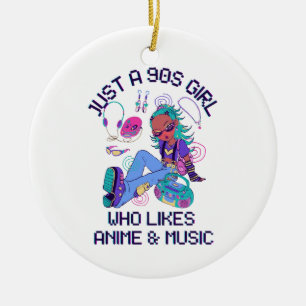 Décoration En Céramique Juste une fille des années 90 qui aime la musique