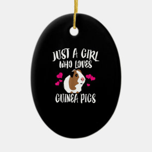 Décoration En Céramique Juste une fille qui aime la Guinée Cochon Guinée