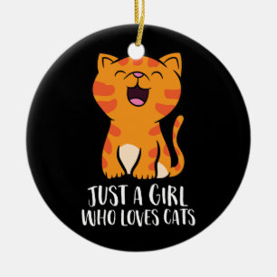 Décoration En Céramique Juste une fille qui aime les chats Pullover