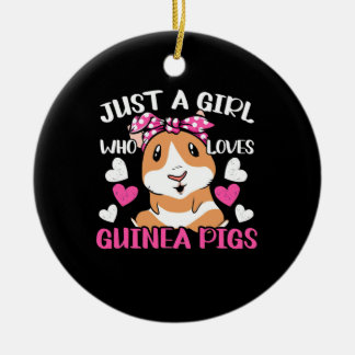 Décoration En Céramique Juste Une Fille Qui Aime Les Cochons De Guinée