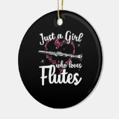 Décoration En Céramique Juste Une Fille Qui Aime Les Flûtes (Gauche)