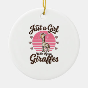 Décoration En Céramique Juste une fille qui aime les girafes vintage shirt