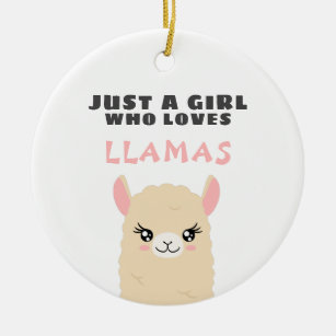 Décoration En Céramique Juste une fille qui aime les lamas