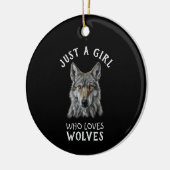 Décoration En Céramique Juste une fille qui aime les loups (Gauche)