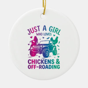 Décoration En Céramique Juste une fille qui aime les poules et le tout-ter