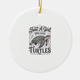 Décoration En Céramique Juste une fille qui aime les tortues Vintage conce