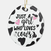 Décoration En Céramique Juste une fille qui aime les vaches (Gauche)