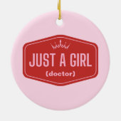 Décoration En Céramique Juste une fille - remplir le blanc- Féministe (Dos)