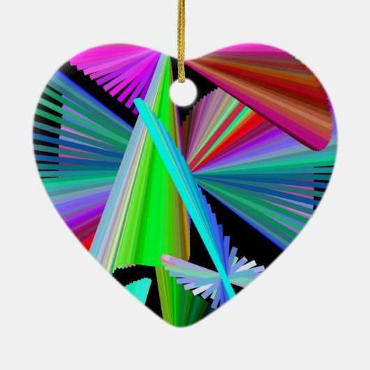 Décoration En Céramique Kaleidoscope Art Rouge Vert Violet Bleu Noir (Dos)