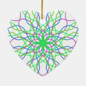 Décoration En Céramique Kaléidoscope Star, White Green Blue Purple (Dos)