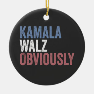 Décoration En Céramique Kamala Walz, de toute évidence, jour des élections
