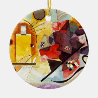 Décoration En Céramique Kandinsky Composition Rouge Jaune Bleu Abstrait Ar