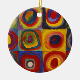 Décoration En Céramique Kandinsky Farbstudie Quadrate Carrés colorés