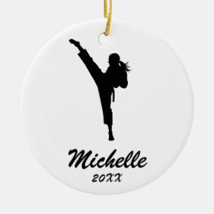 Décoration En Céramique Karate / Taekwondo / judo Noël personnalisé