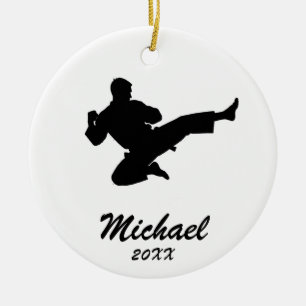 Décoration En Céramique Karate / Taekwondo / judo Noël personnalisé