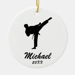 Décoration En Céramique Karate / Taekwondo / judo Noël personnalisé