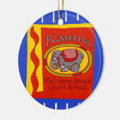 Décoration En Céramique Karma, ajouter, modifier du texte (Gauche)