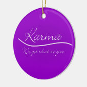Décoration En Céramique Karma - obtenons nous ce que nous donnons (Gauche)
