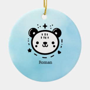 Décoration En Céramique Kawaii mignon visage ours - Kawaii minimaliste lig