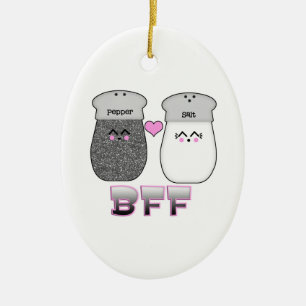 Décoration En Céramique Kawaii Sel et Poivre BFF