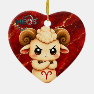 Décoration En Céramique Kawaii Zodiac Neos Bélier