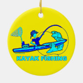 Décoration En Céramique Kayak Fishing Royal Blue Aqua (Dos)