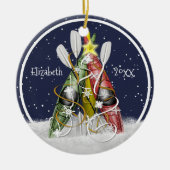 Décoration En Céramique Kayak Noël Arbre kayaks d'hiver (Devant)