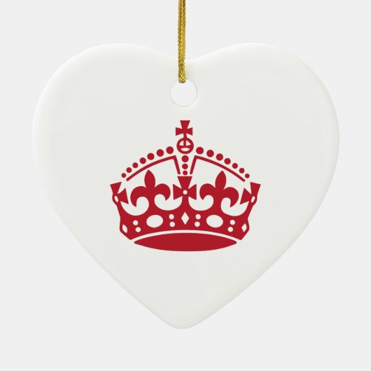 Décoration En Céramique Keep calm red victory crown (Dos)