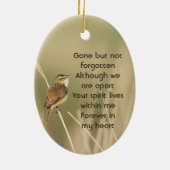 Décoration En Céramique Keepsake Memorial Photo Bird Garden Nature (Dos)