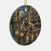Décoration En Céramique Keeshond Noël Festive Voyage (Droite)