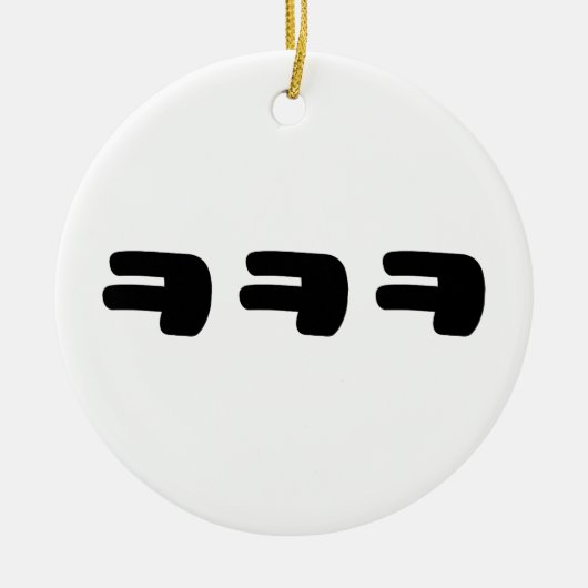 Décoration En Céramique KEKEKEKE ㅋ ㅋ ㅋ coréen Slang (Devant)