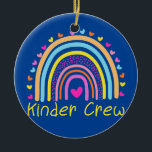 Décoration En Céramique Kinder Crew Kindergarten Teacher Rainbow Heart<br><div class="desc">Kinder Crew Kindergarten Teacher Rainbow Heart Gift. Perfect gift for your dad,  mom,  papa,  men,  women,  friend and family members on Thanksgiving Day,  Christmas Day,  Mothers Day,  Fathers Day,  4th of July,  1776 Independent day,  Veterans Day,  Halloween Day,  Patrick's Day</div>