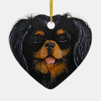 Décoration En Céramique King Charles Cavalier Spaniel noir et bronzé