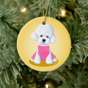 Décoration En Céramique KiniArt Bichon Frise Ornament