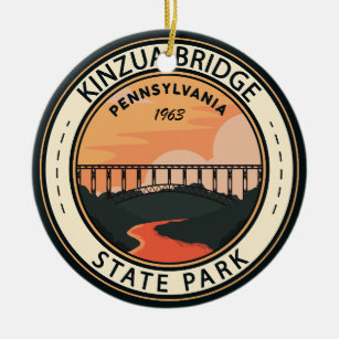 Décoration En Céramique Kinzua Bridge State Park Pennsylvania Retro
