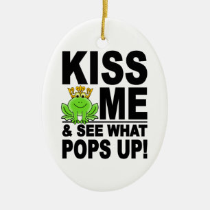 Décoration En Céramique KISS ME Frog ornement, personnalisable