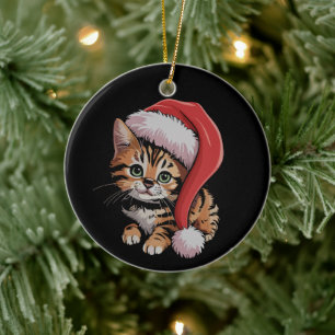 Décoration En Céramique Kit de Noël vintage pour amateur de chatons