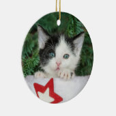 Décoration En Céramique Kitten en rouge Santa Claus Boot Stocker Noël (Droite)