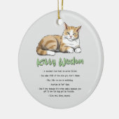 Décoration En Céramique Kitty Wisdom - Règles de chats amusantes avec un c (Gauche)