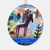 Décoration En Céramique Klee - Le Cheval, Joyeux Noël, (Gauche)