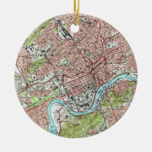 Décoration En Céramique Knoxville Tennessee Map (1978)